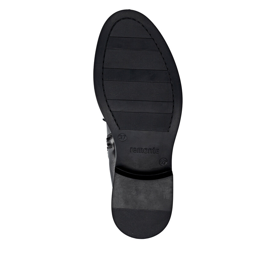 botas negras con cremallera para mujer remonte d2w77-00