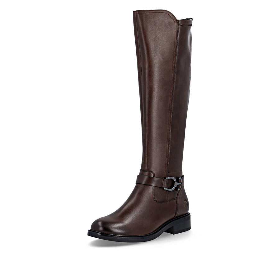 botas marrones con cremallera para mujer remonte d2w77-25