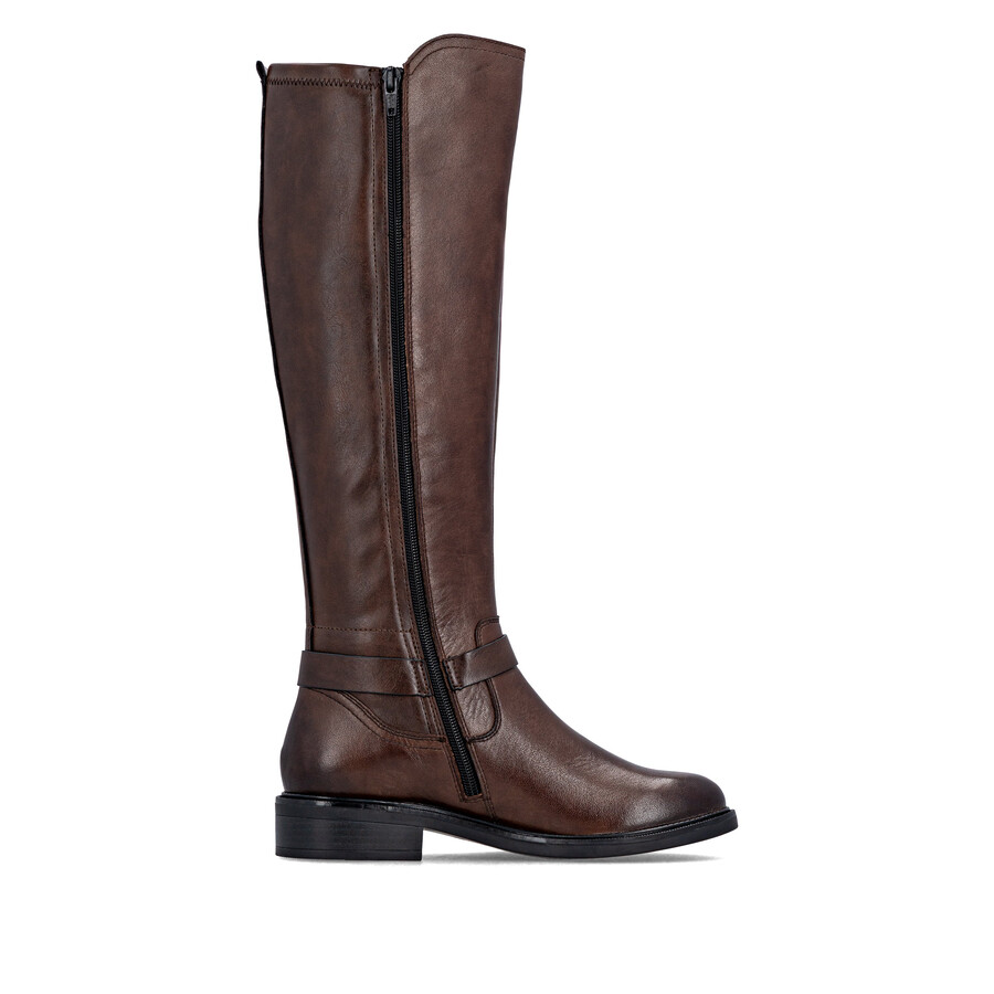 botas marrones con cremallera para mujer remonte d2w77-25