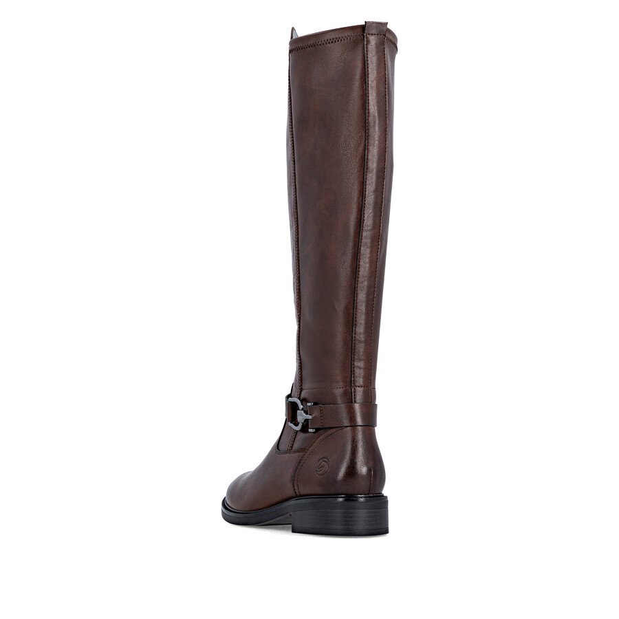 botas marrones con cremallera para mujer remonte d2w77-25
