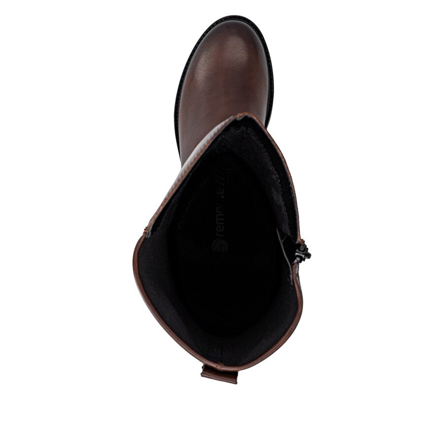 botas marrones con cremallera para mujer remonte d2w77-25
