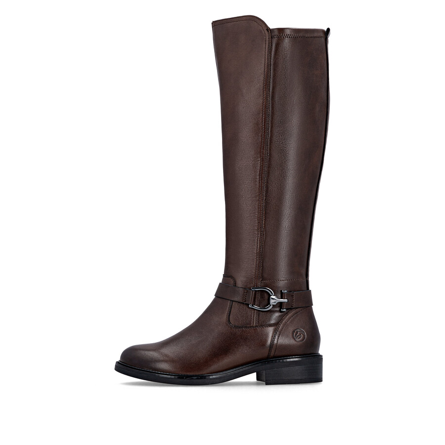 botas marrones con cremallera para mujer remonte d2w77-25