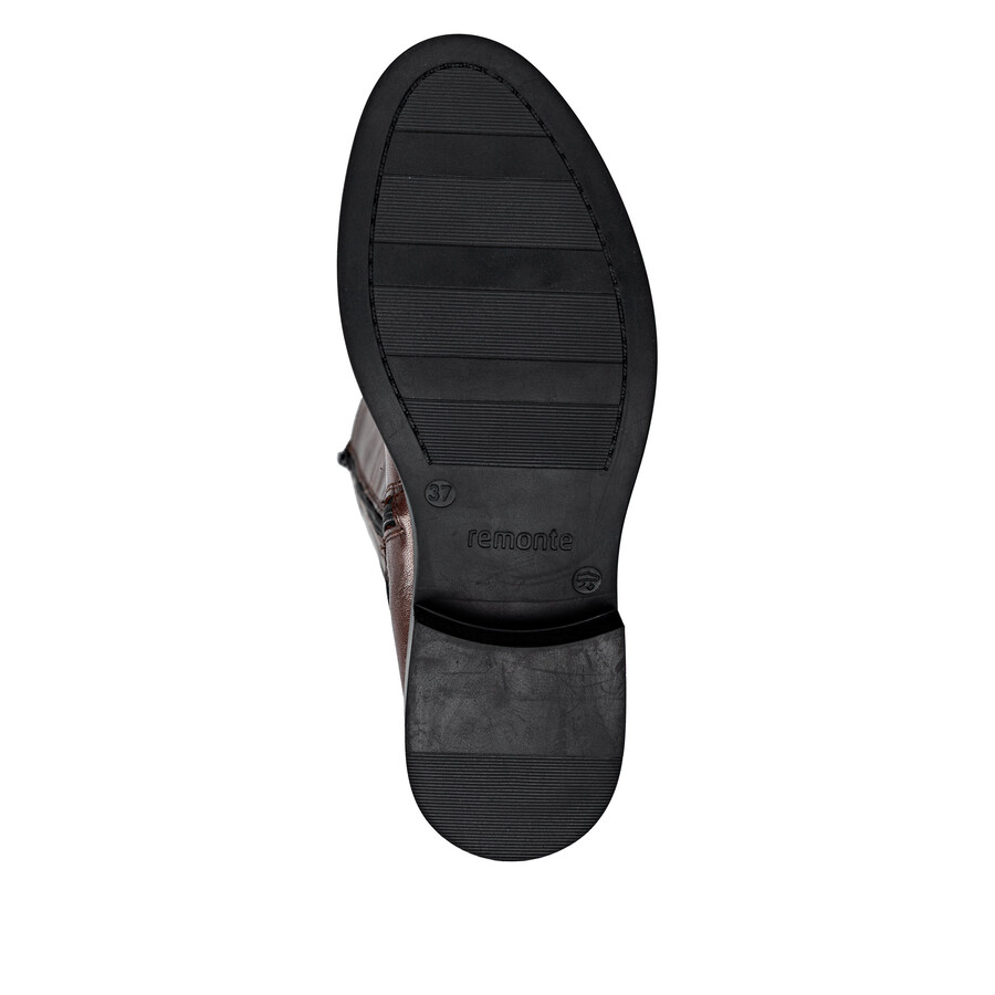 botas marrones con cremallera para mujer remonte d2w77-25