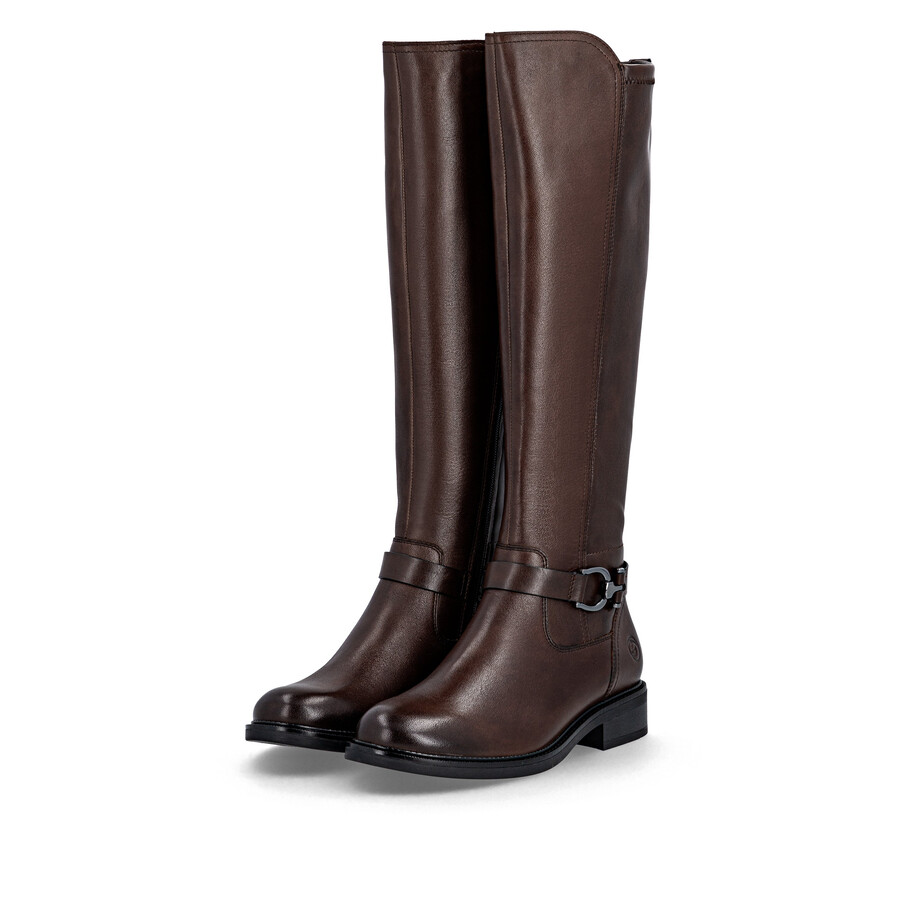 botas marrones con cremallera para mujer remonte d2w77-25