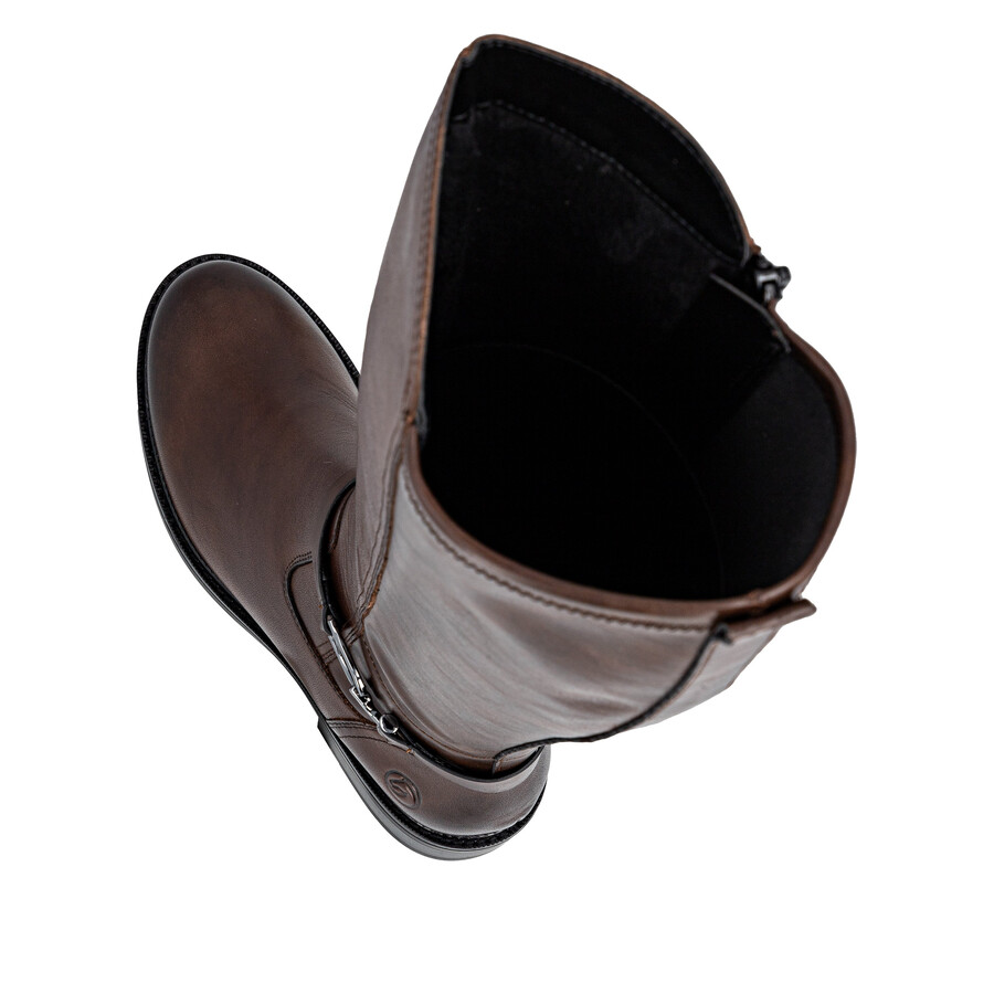 botas marrones con cremallera para mujer remonte d2w77-25