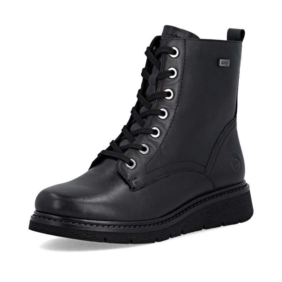botas negras con cremallera para mujer remonte d3979-00