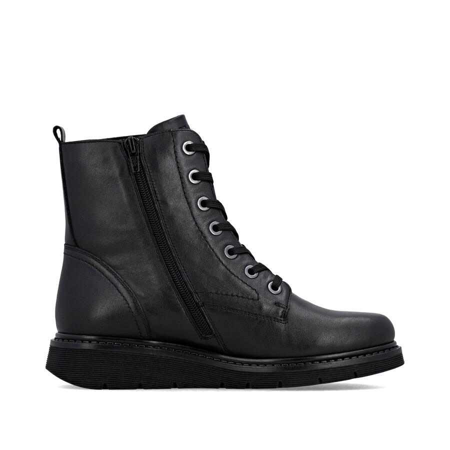 botas negras con cremallera para mujer remonte d3979-00