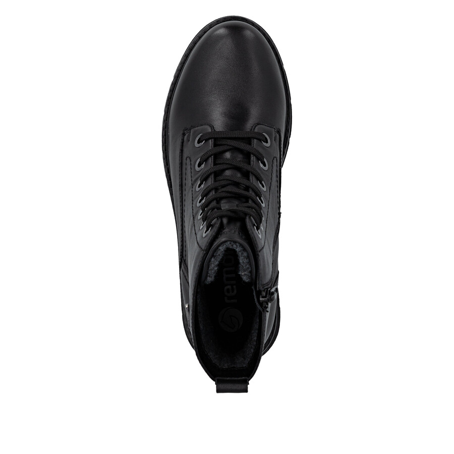 botas negras con cremallera para mujer remonte d3979-00