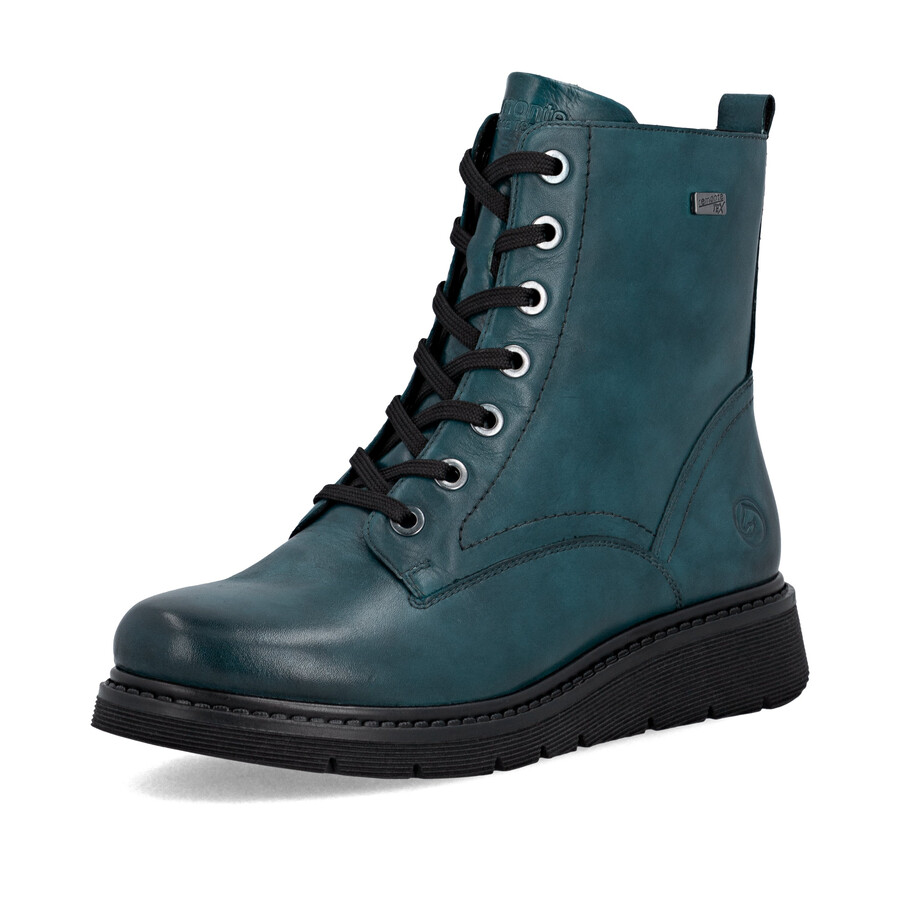 botas azules con cremallera para mujer remonte d3979-12