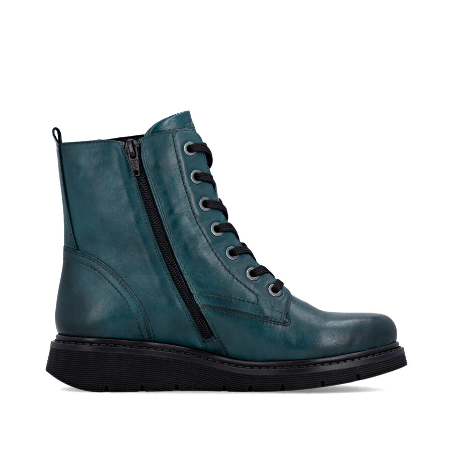 botas azules con cremallera para mujer remonte d3979-12