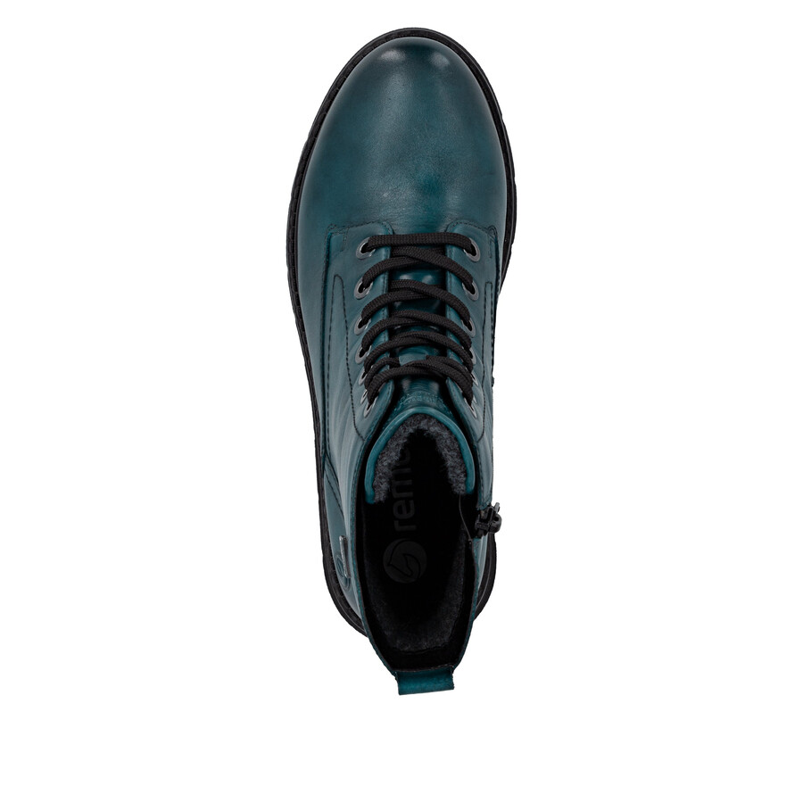 botas azules con cremallera para mujer remonte d3979-12