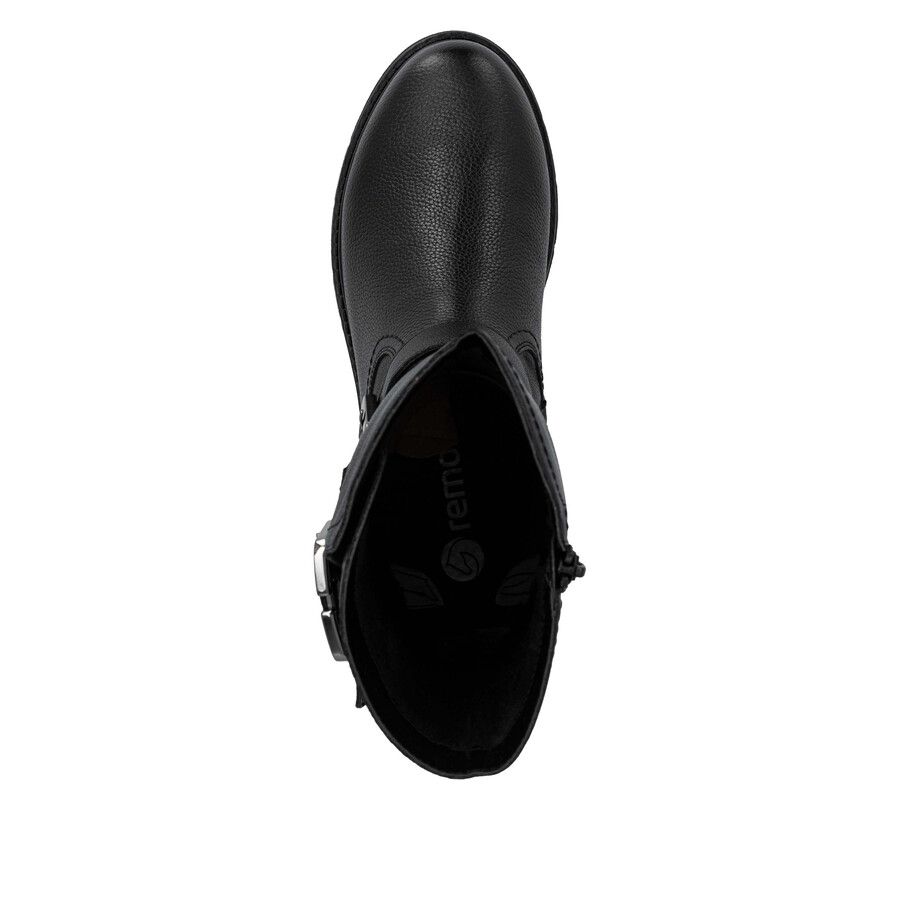 botas negras con cremallera para mujer remonte d3980-00