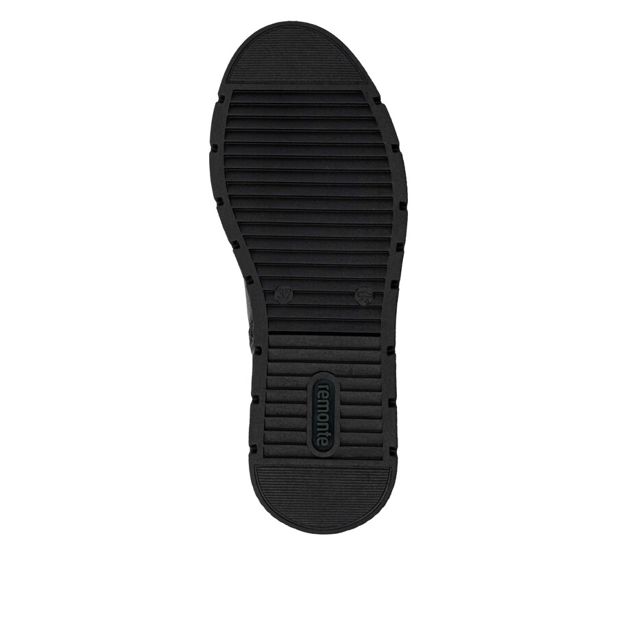 botas negras con cremallera para mujer remonte d3980-00