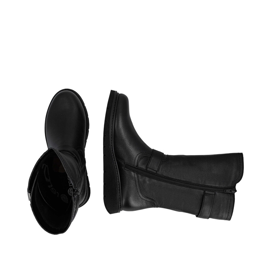 botas negras con cremallera para mujer remonte d3980-00