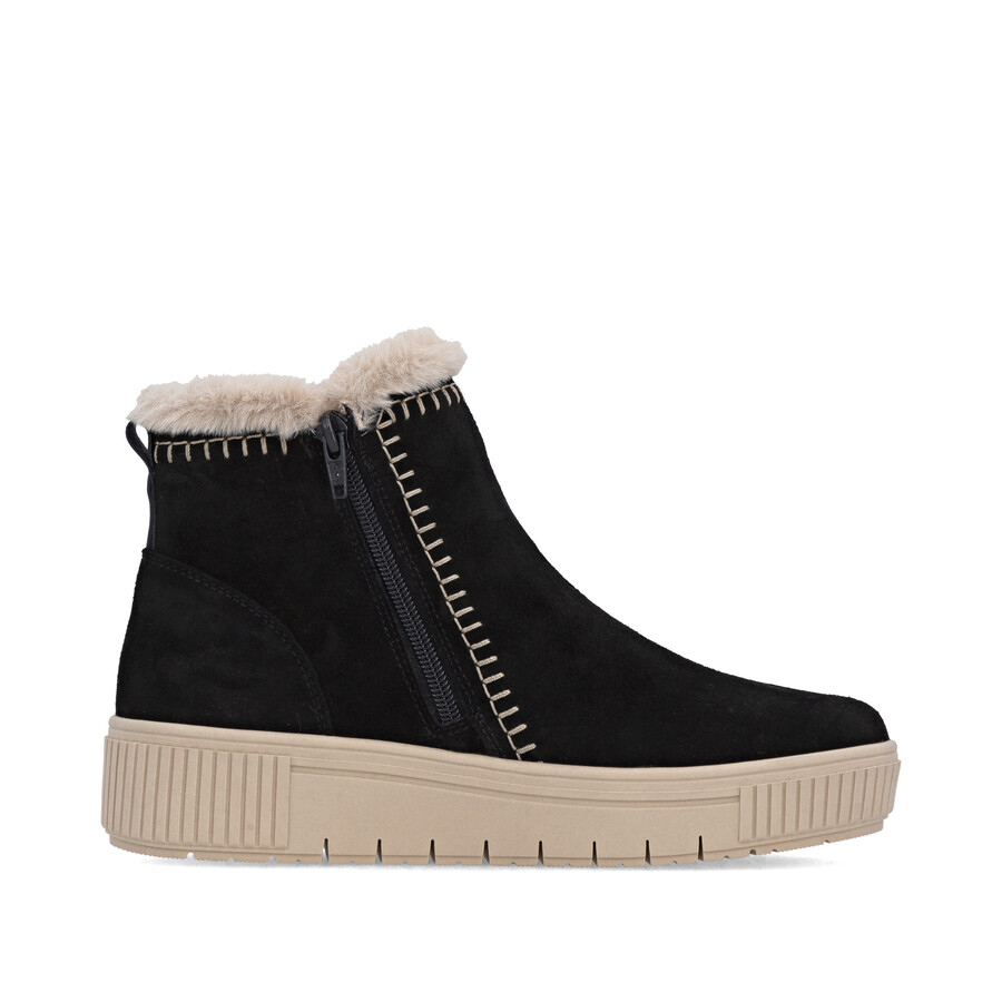 botas negras con cremallera para mujer remonte d3b70-03