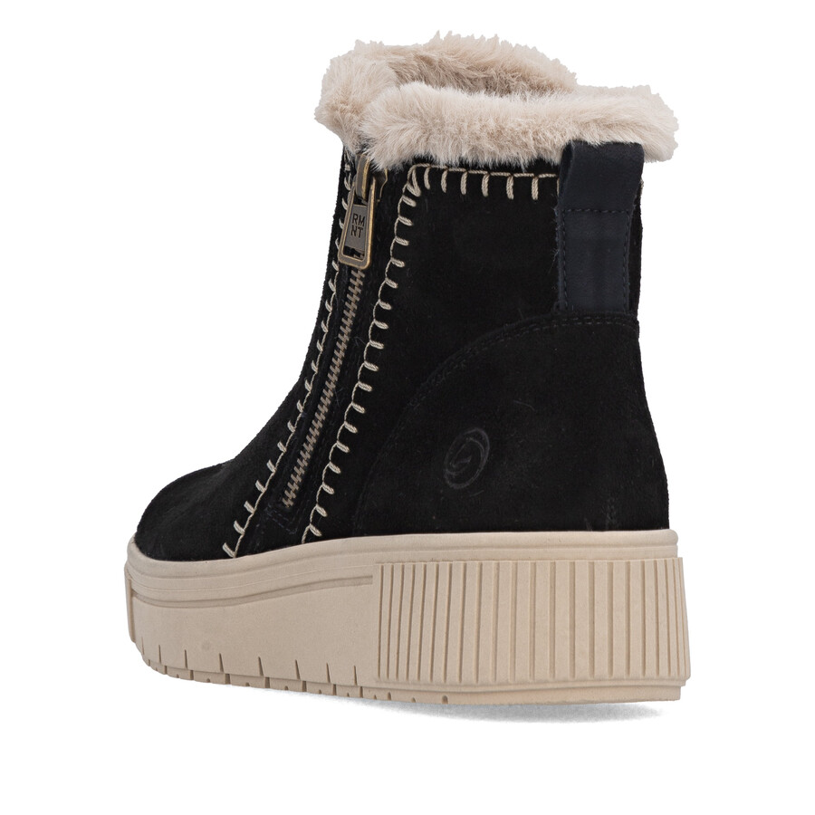 botas negras con cremallera para mujer remonte d3b70-03