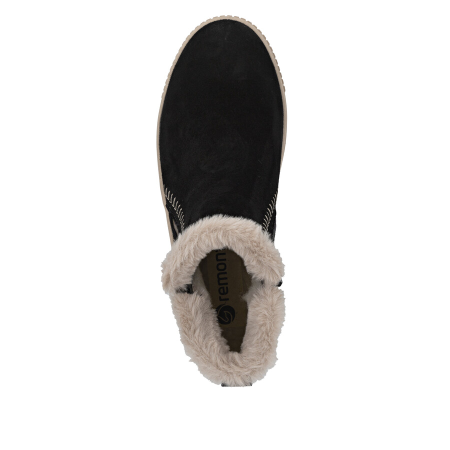 botas negras con cremallera para mujer remonte d3b70-03