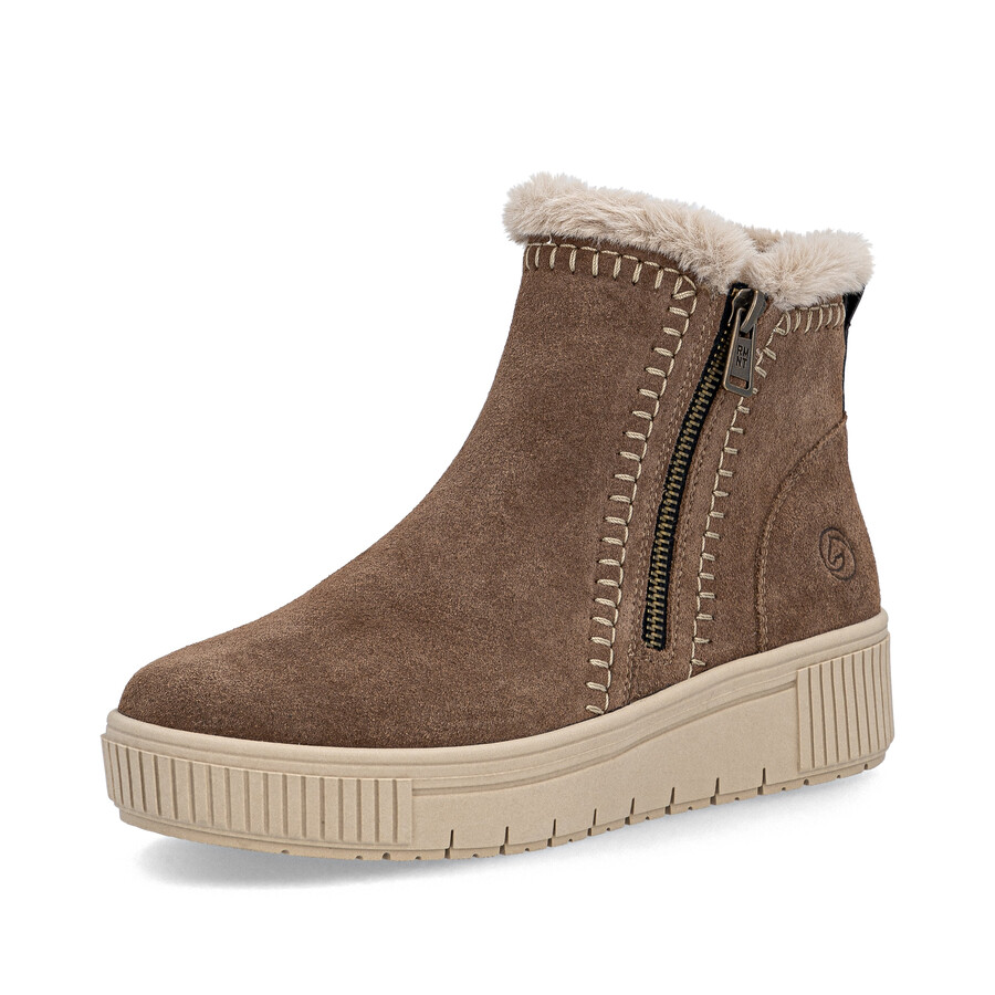 botas marrones con cremallera para mujer remonte d3b70-20