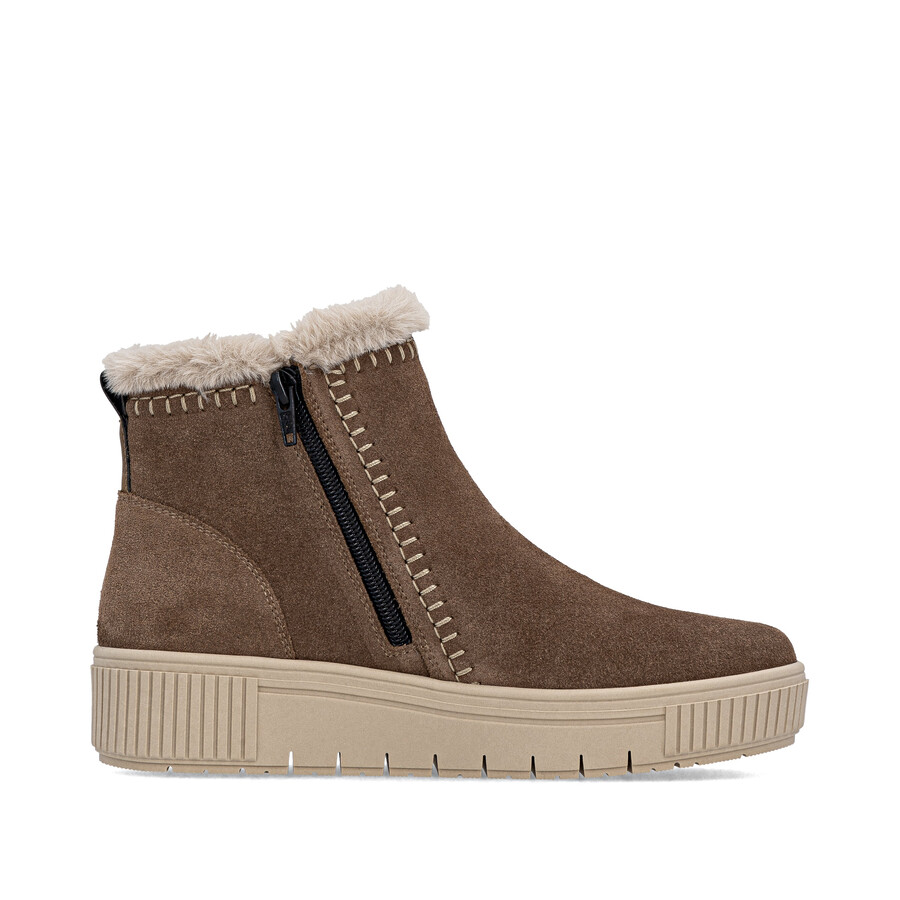 botas marrones con cremallera para mujer remonte d3b70-20