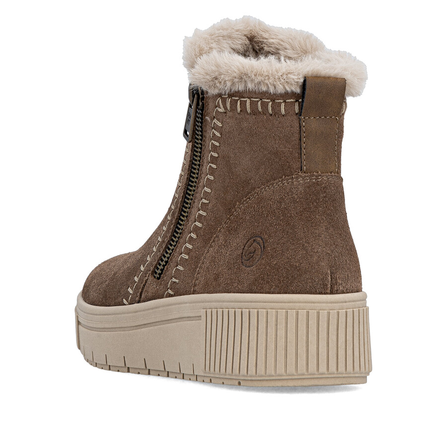 botas marrones con cremallera para mujer remonte d3b70-20