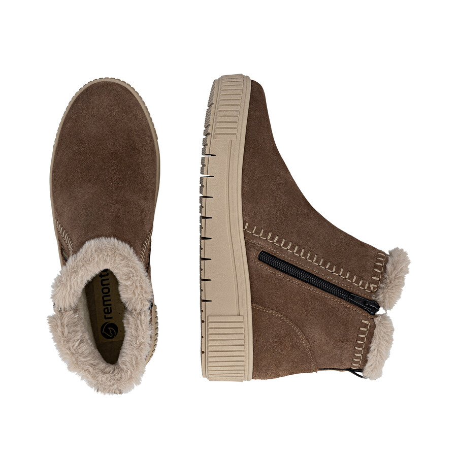 botas marrones con cremallera para mujer remonte d3b70-20
