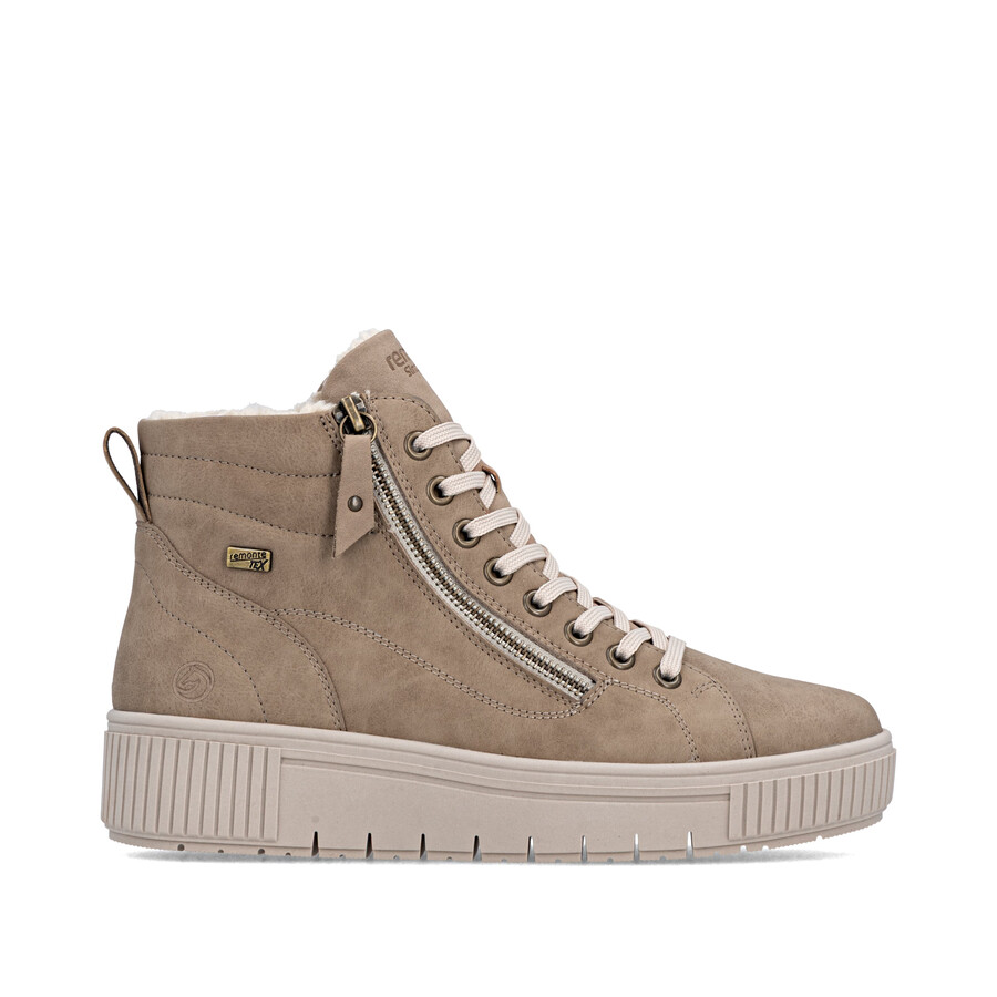 botas marrones con cremallera para mujer remonte d3b71-20