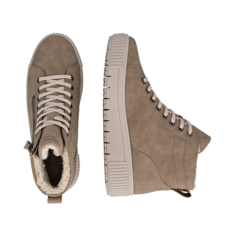 botas marrones con cremallera para mujer remonte d3b71-20