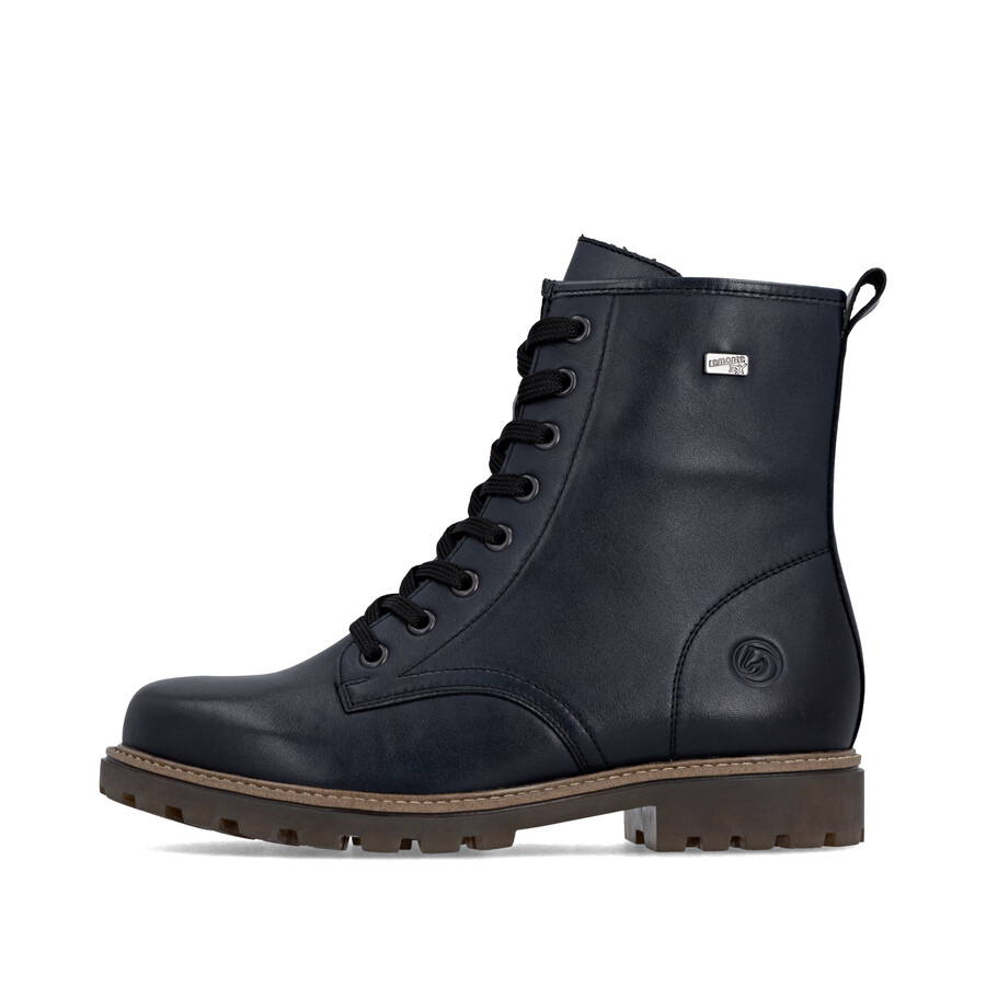 botas azules con cremallera para mujer remonte d3c70-14