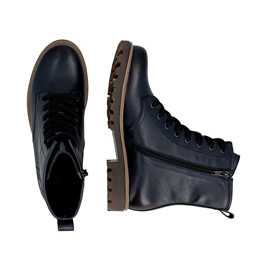 botas azules con cremallera para mujer remonte d3c70-14