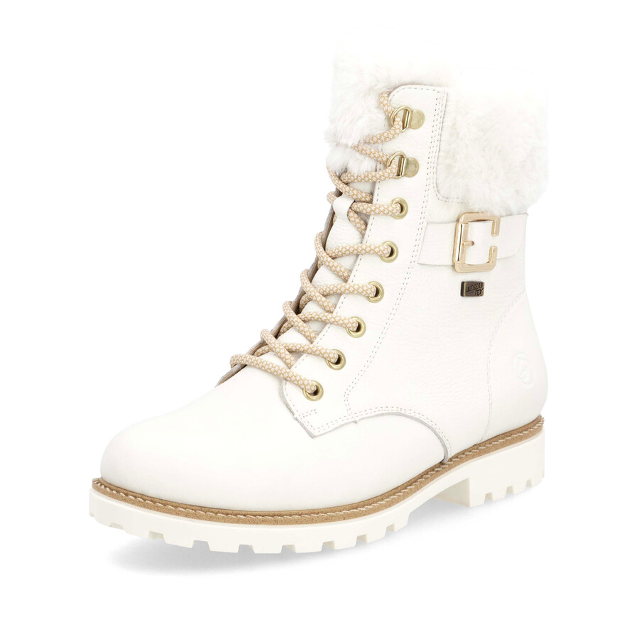 botas blancas con cremallera para mujer remonte d8481-80