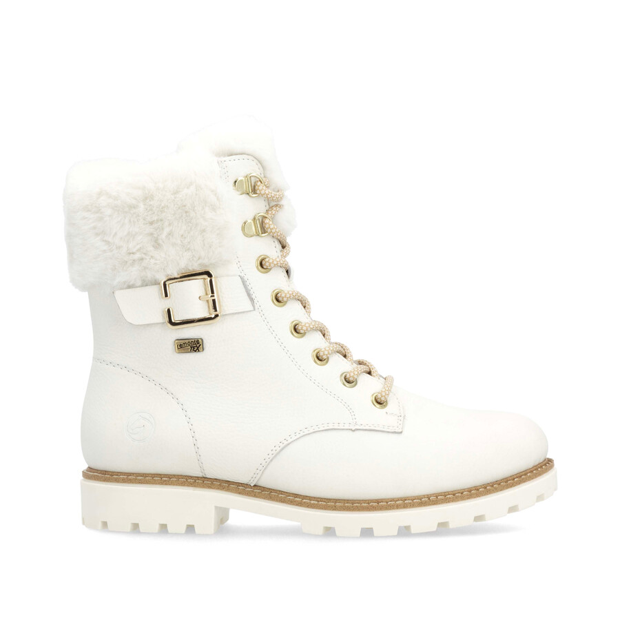 botas blancas con cremallera para mujer remonte d8481-80