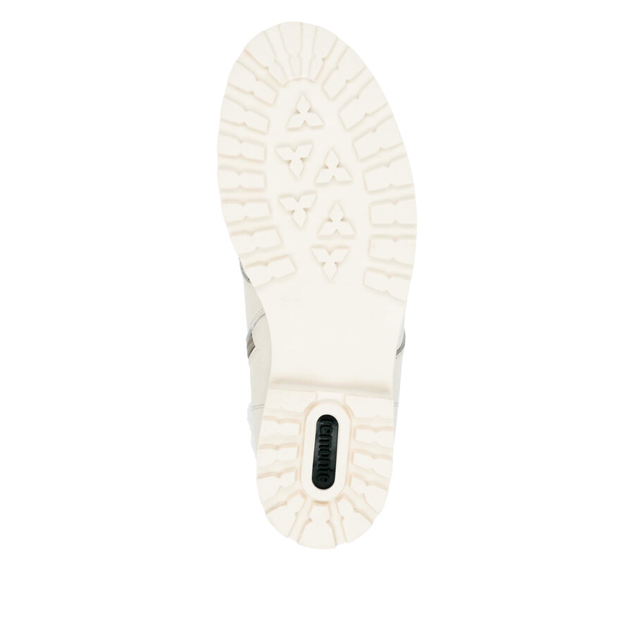 botas blancas con cremallera para mujer remonte d8481-80