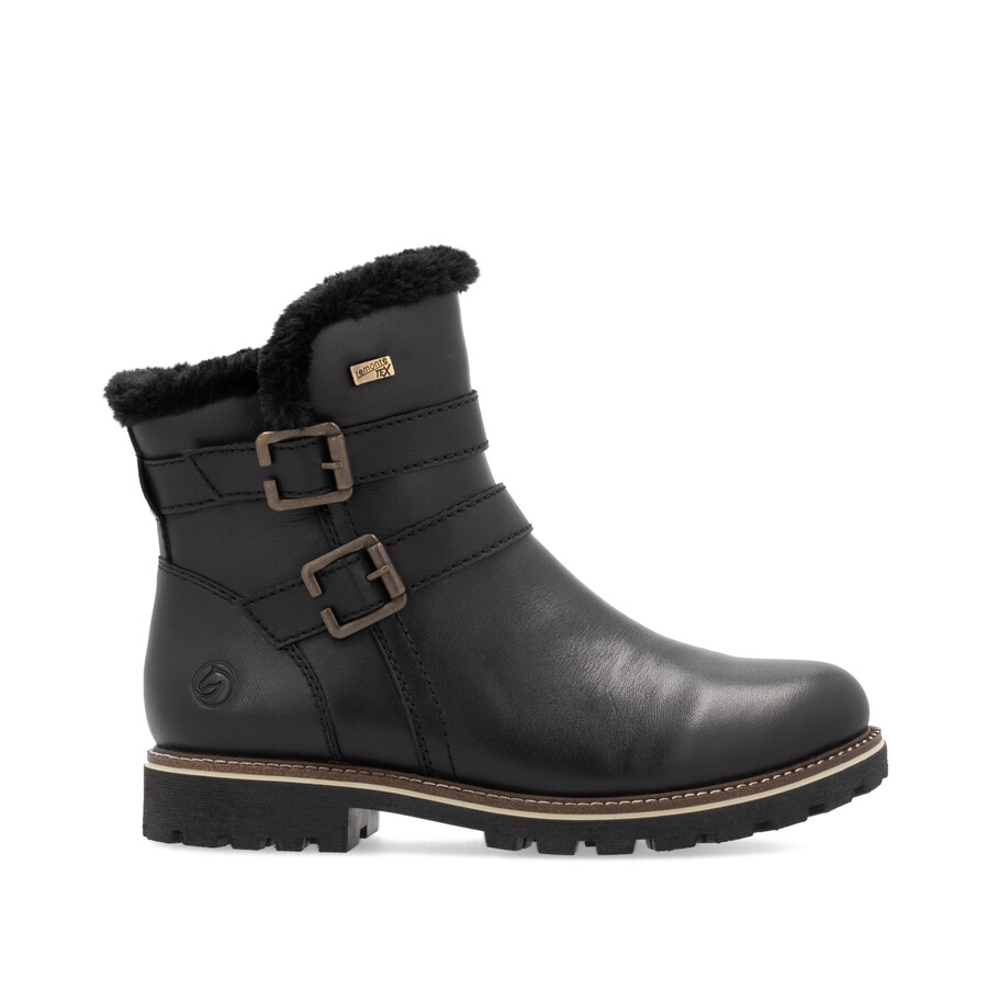 botas negras con cremallera para mujer remonte d8484-00