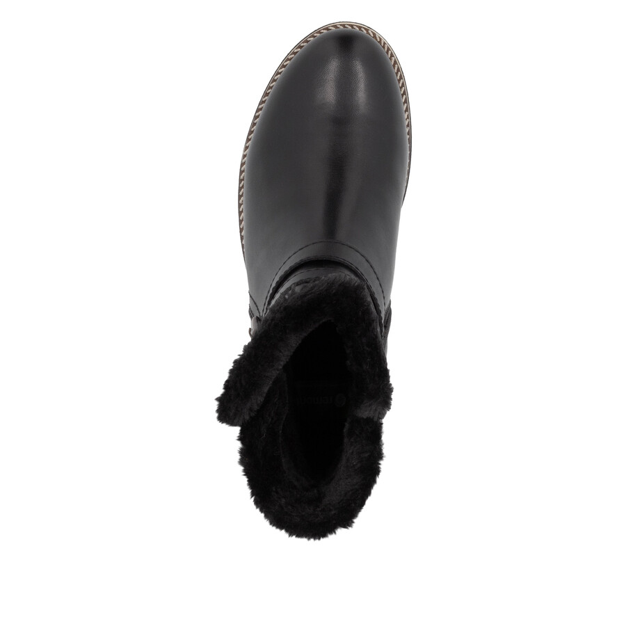 botas negras con cremallera para mujer remonte d8484-00