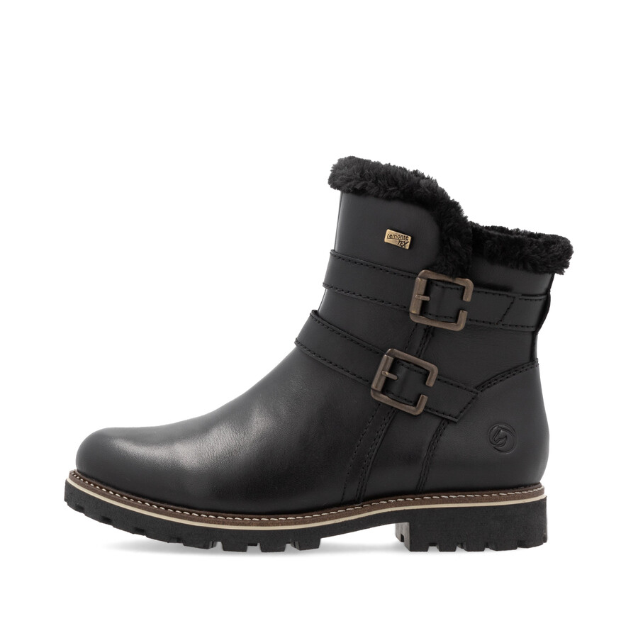 botas negras con cremallera para mujer remonte d8484-00