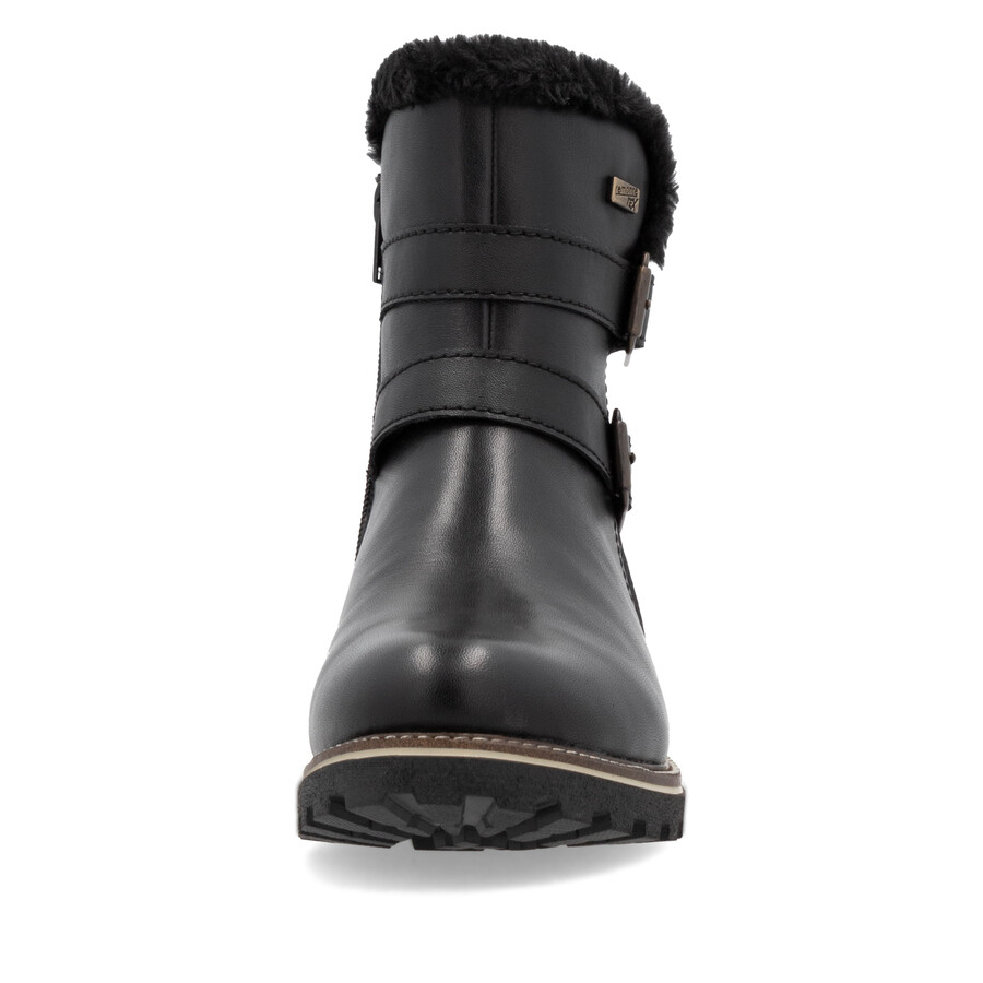 botas negras con cremallera para mujer remonte d8484-00