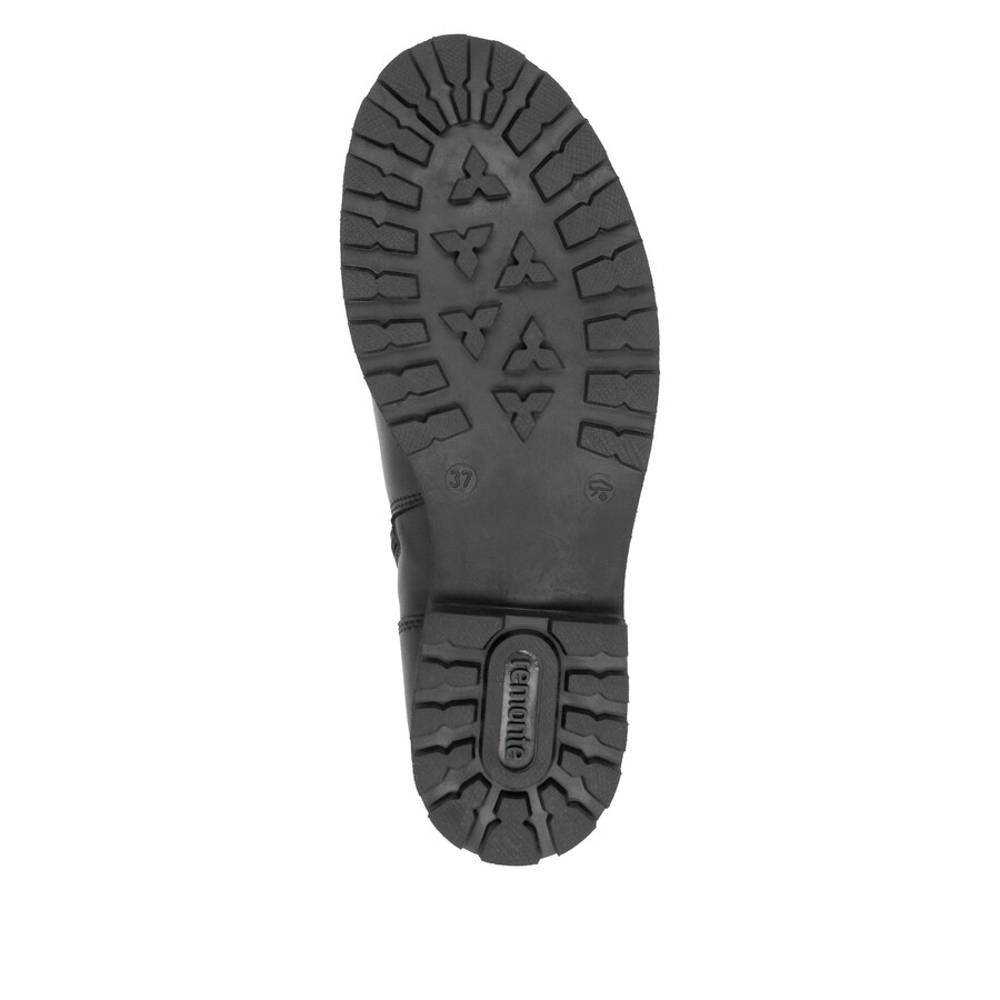 botas negras con cremallera para mujer remonte d8484-00