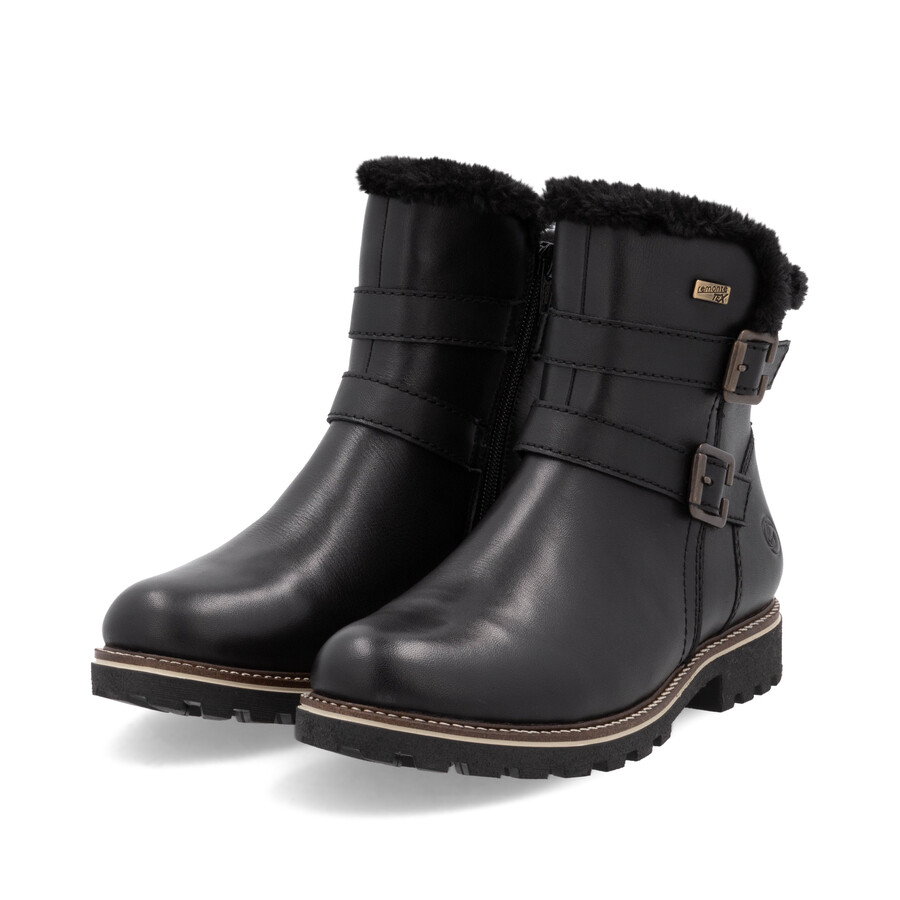botas negras con cremallera para mujer remonte d8484-00