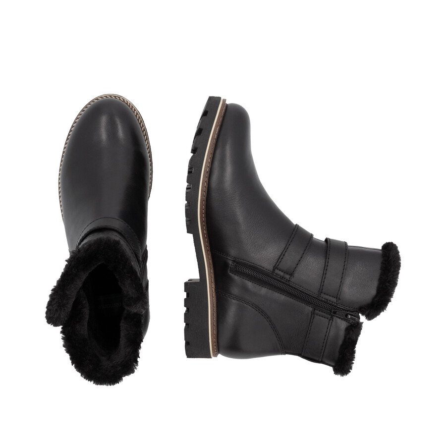 botas negras con cremallera para mujer remonte d8484-00