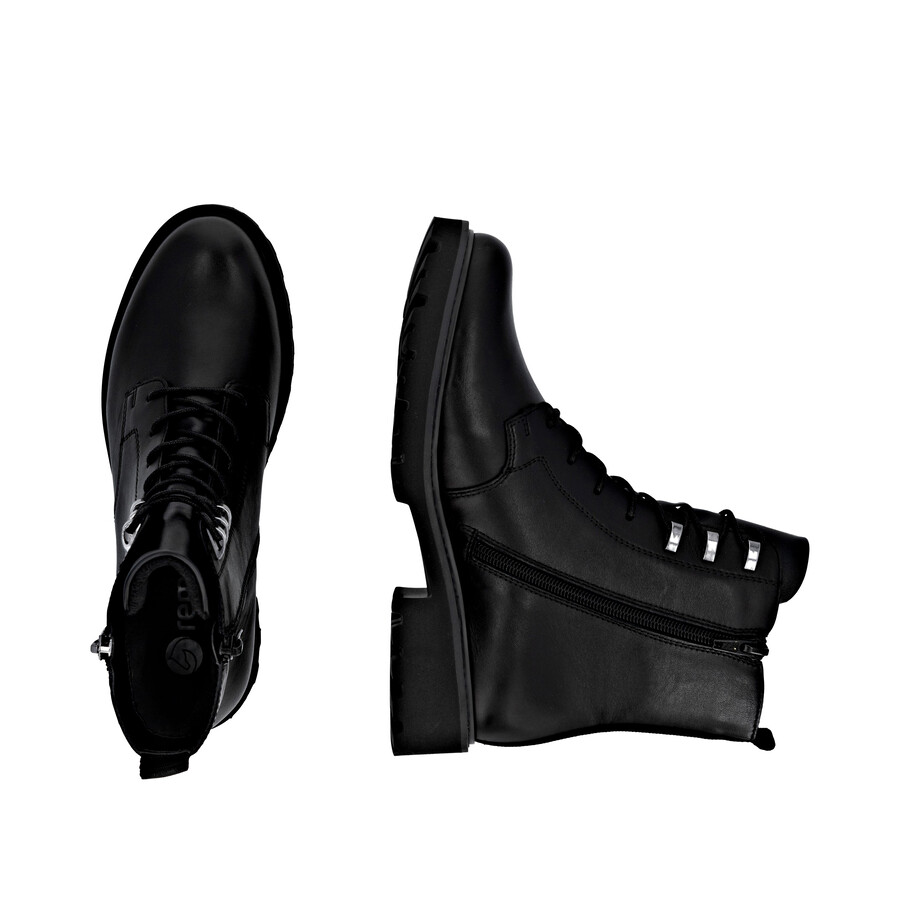 botas negras con cremallera para mujer remonte d8656-00