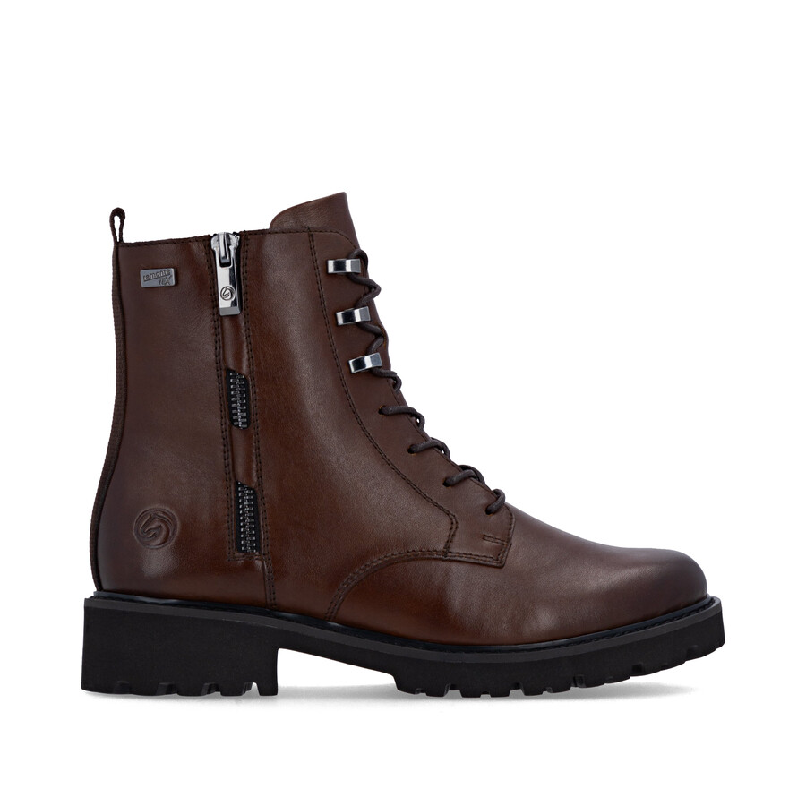 botas marrones con cremallera para mujer remonte d8656-25