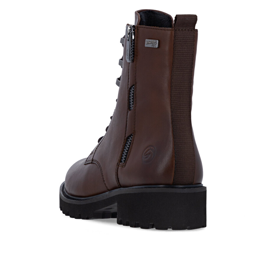 botas marrones con cremallera para mujer remonte d8656-25