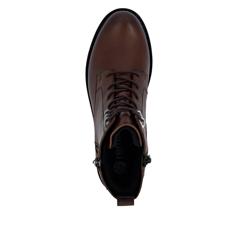 botas marrones con cremallera para mujer remonte d8656-25
