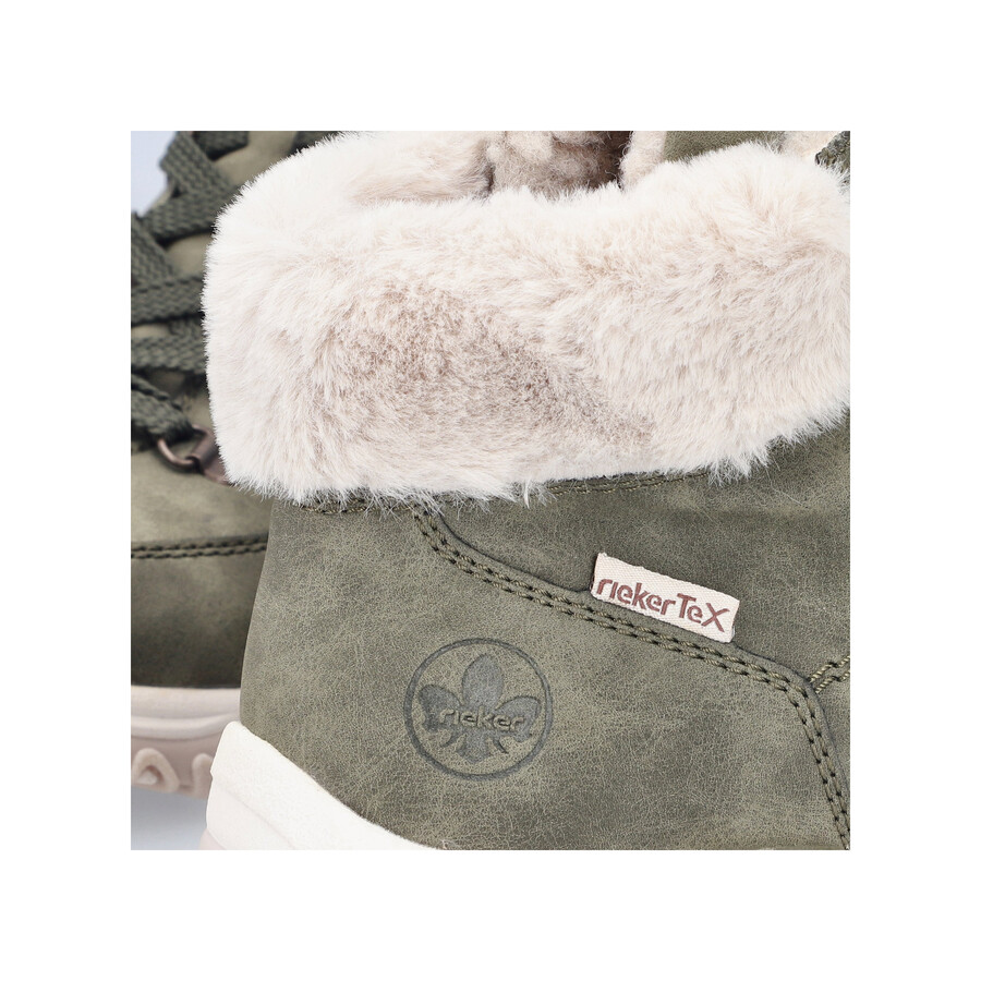 botas elásticas verdes para mujer rieker m9610-54