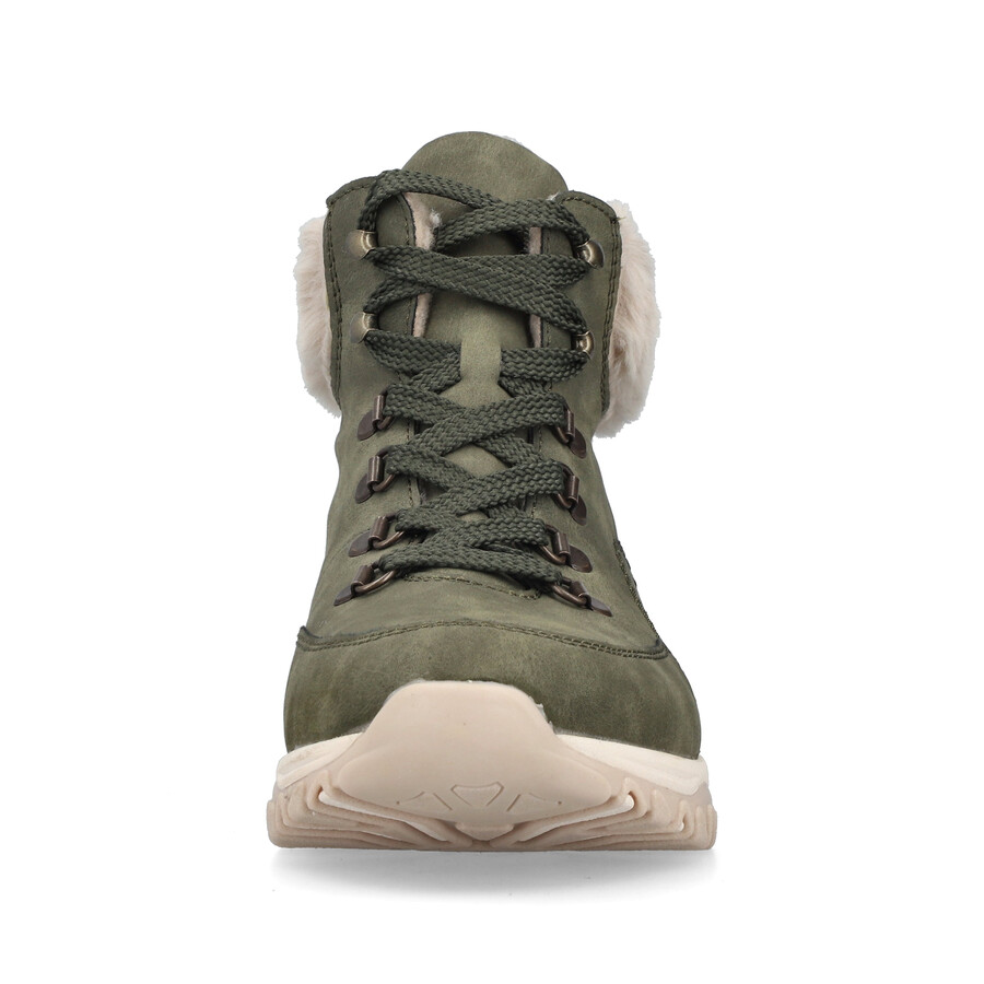 botas elásticas verdes para mujer rieker m9610-54
