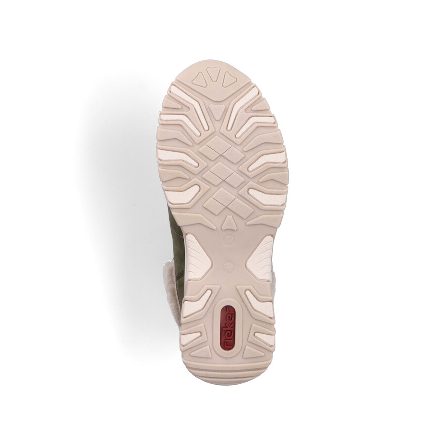 botas elásticas verdes para mujer rieker m9610-54