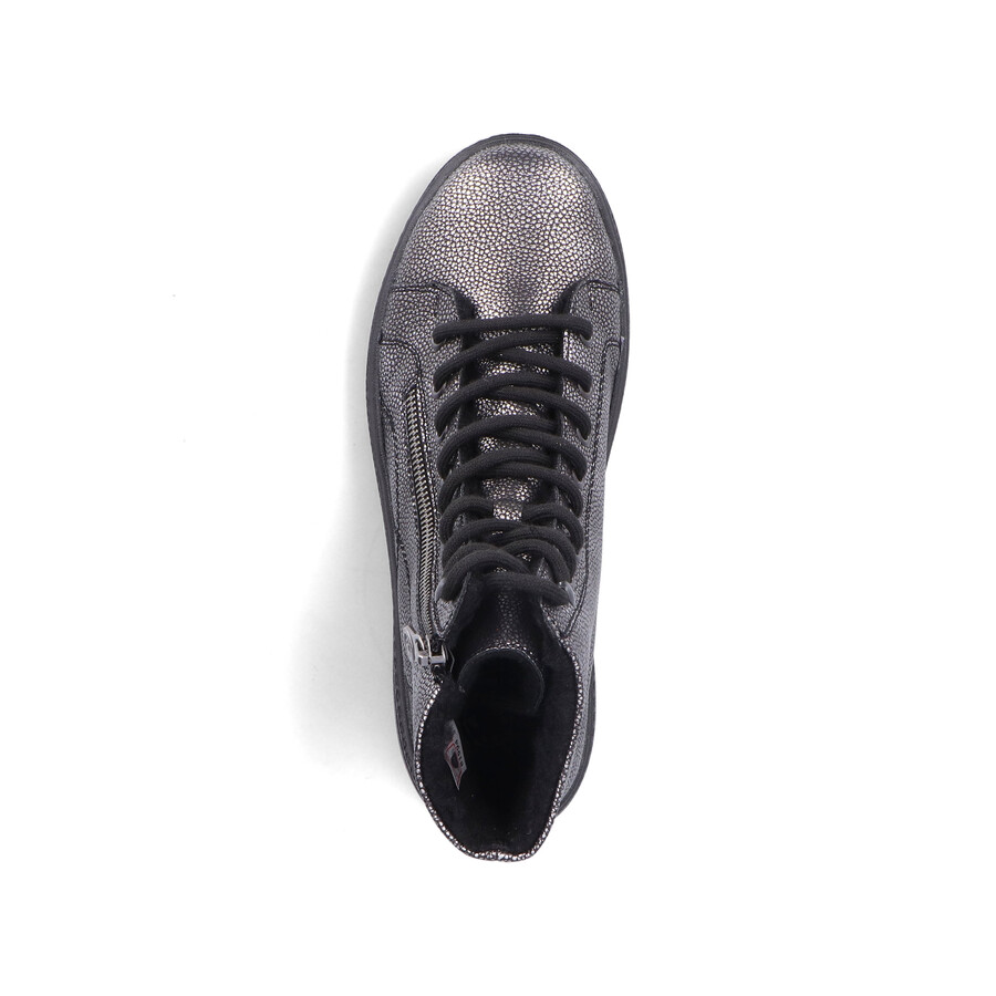 botas con cremallera plateadasplatinas para mujer rieker n0031-90