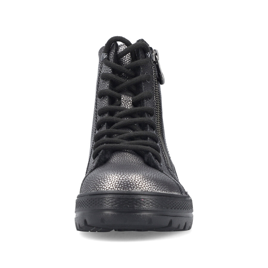 botas con cremallera plateadasplatinas para mujer rieker n0031-90