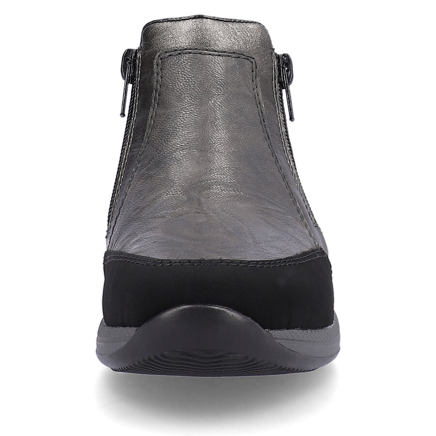 botas grises con cremallera para mujer rieker n1152-42