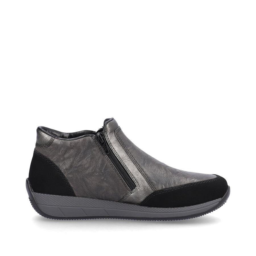botas grises con cremallera para mujer rieker n1152-42